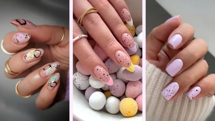 These 25 Speckled Mini Egg Nails Are Easter&rsquo;s Cutest Trend