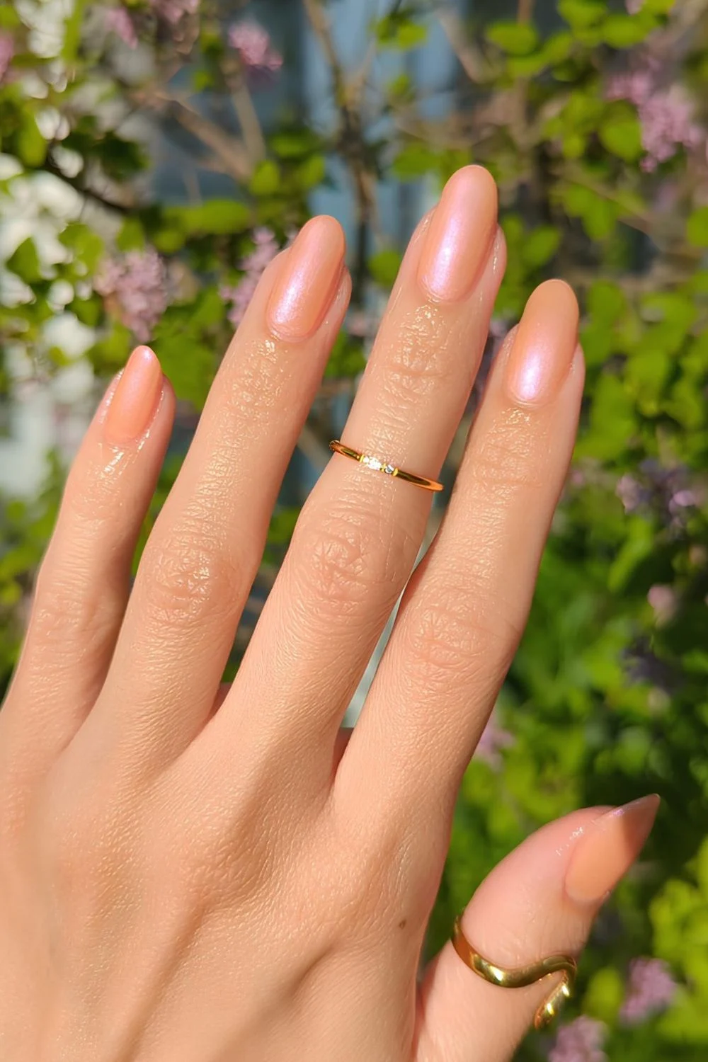 Glazed apricot nails