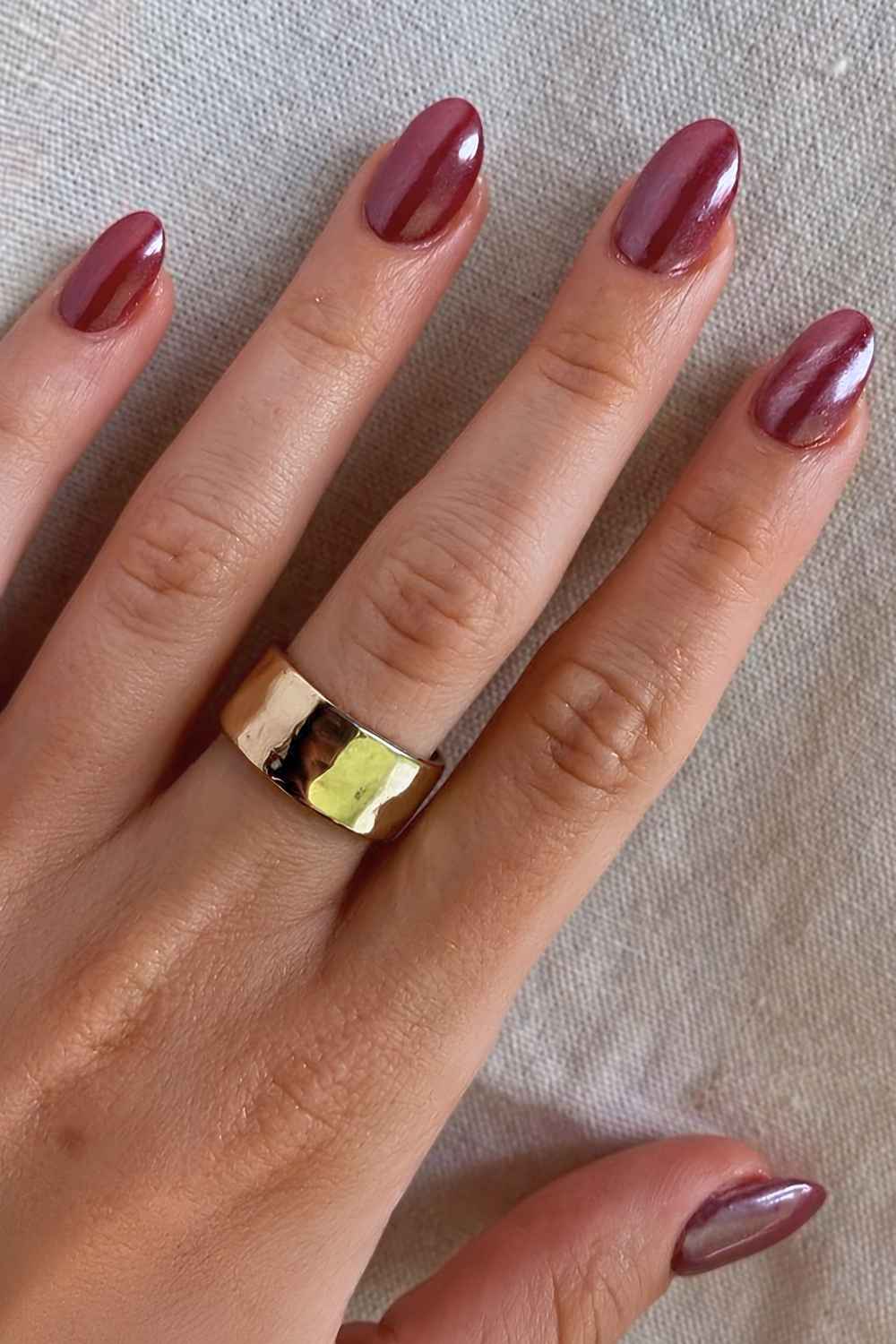 Round cherry chrome nails