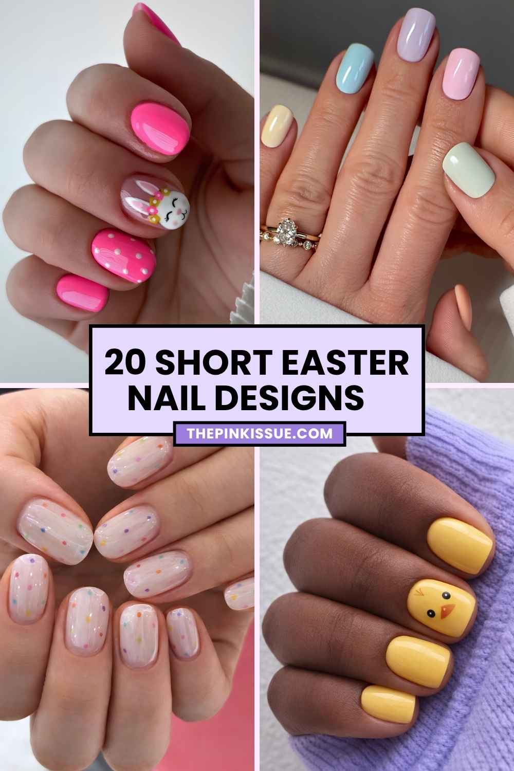 Short easter nail inspo Pinterest