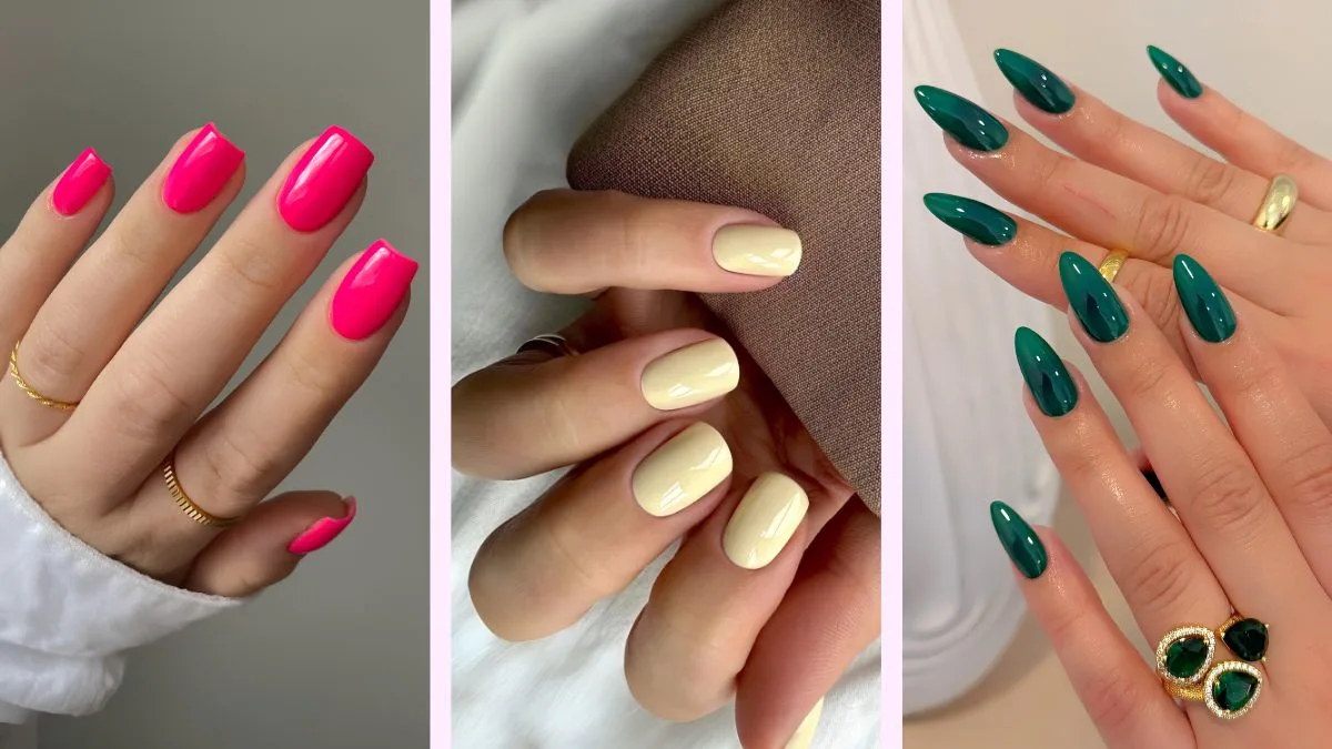 A collage of May nail colors