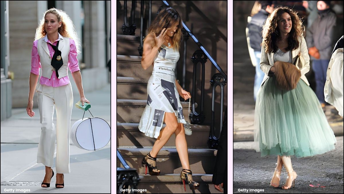 A collage of Carrie Bradshaw's best looks ever