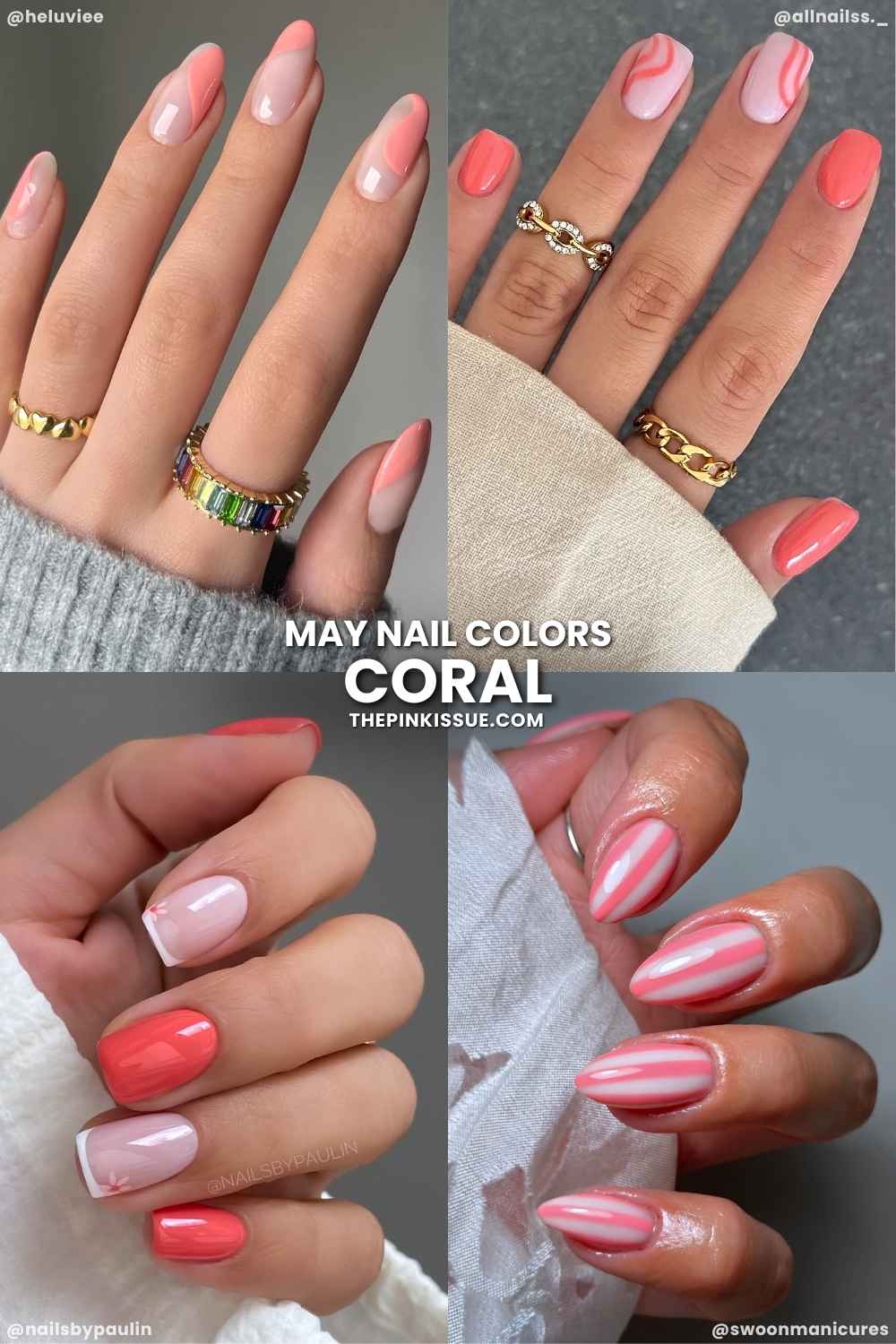 Coral manicures for May