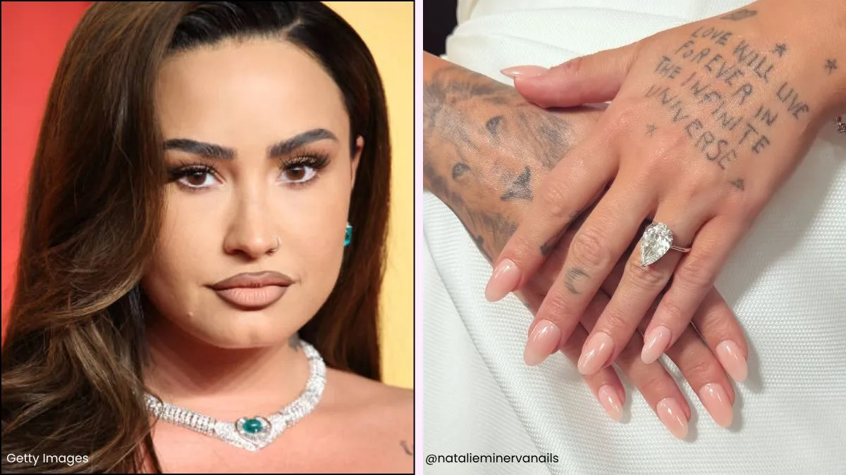 Demi Lovato wedding nails