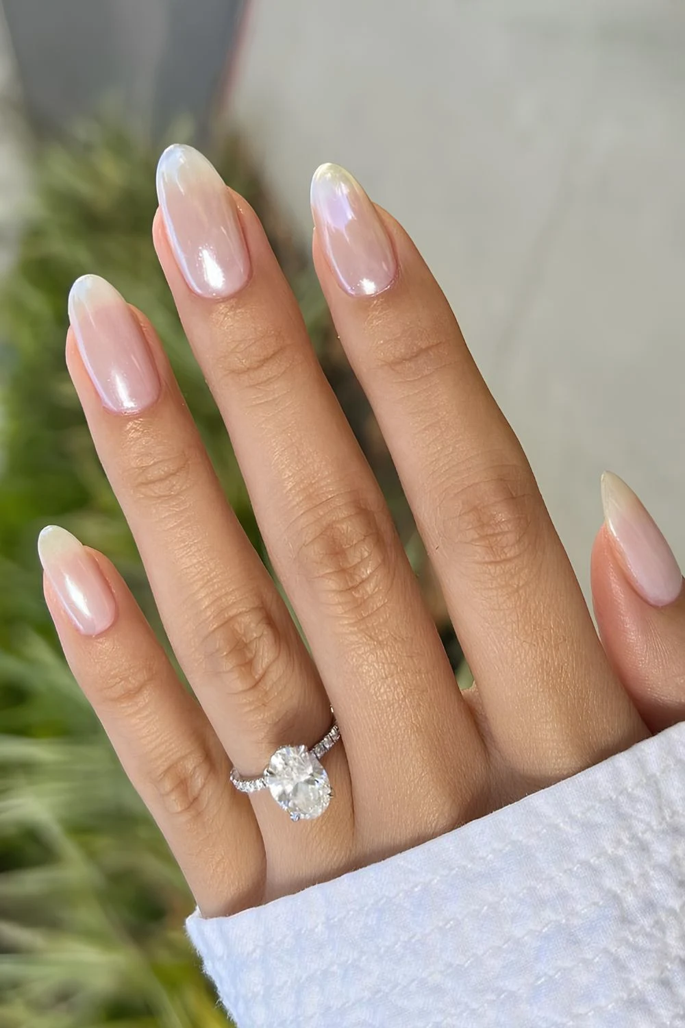 Glazed donut chrome nails