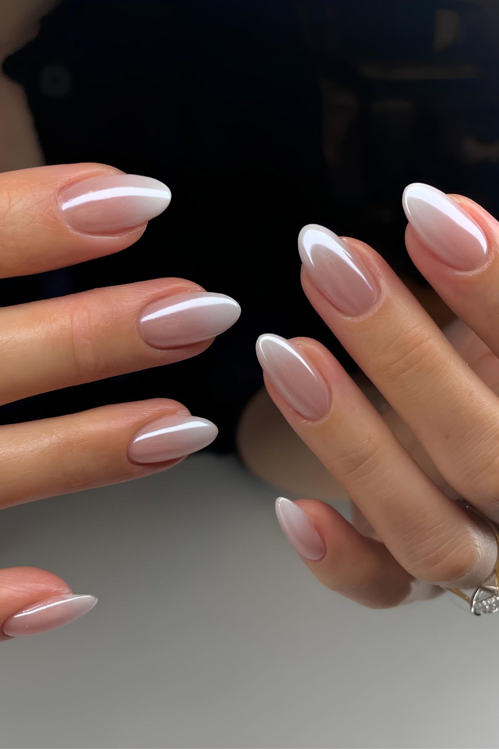 Glazed ombre French nails
