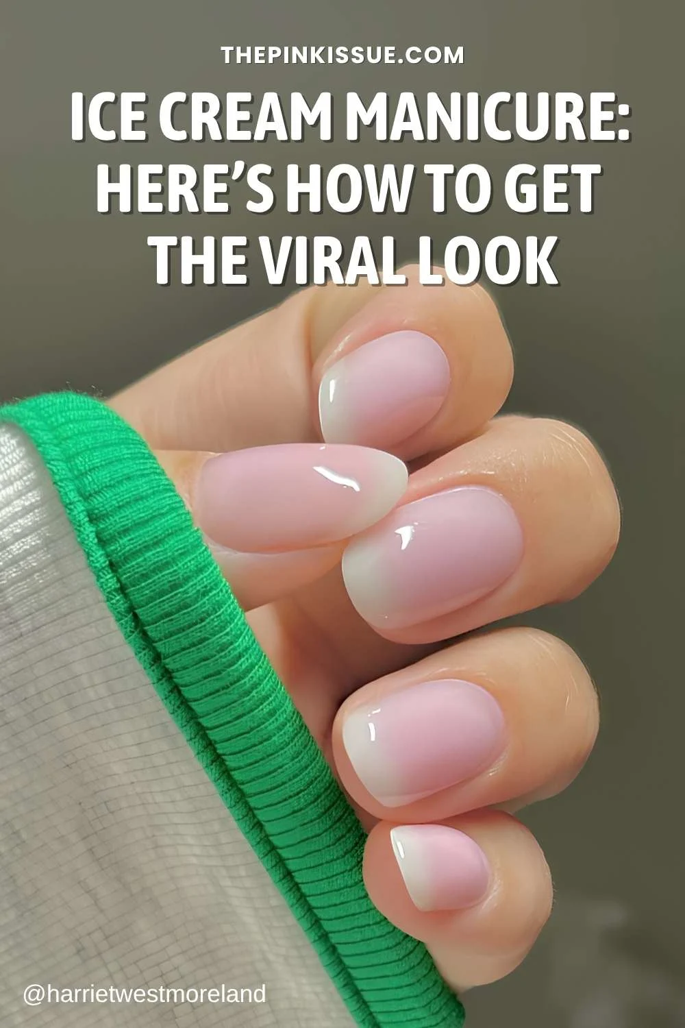 Ice cream ombre nail trend Pinterest