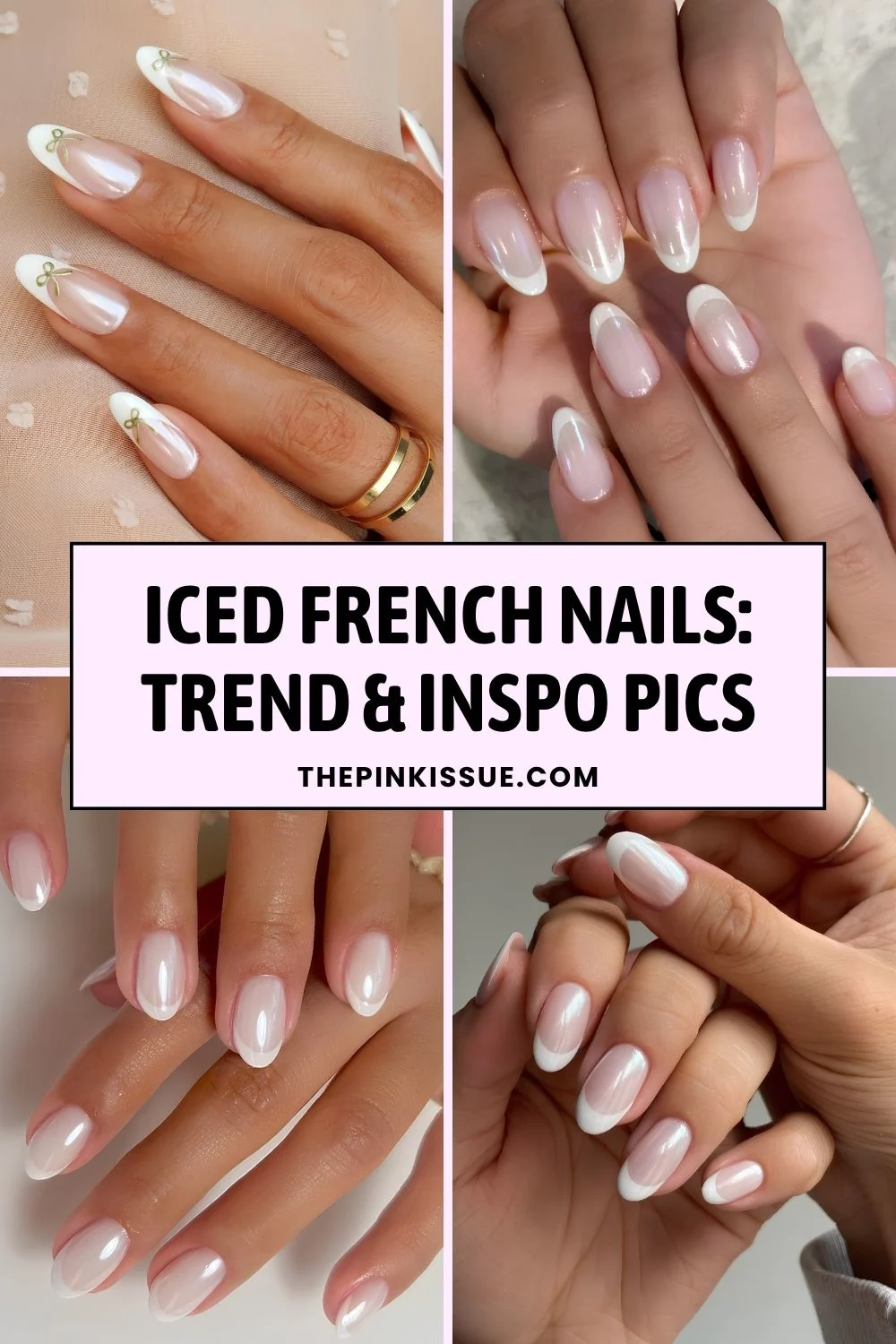 Iced French manicure trend Pinterest