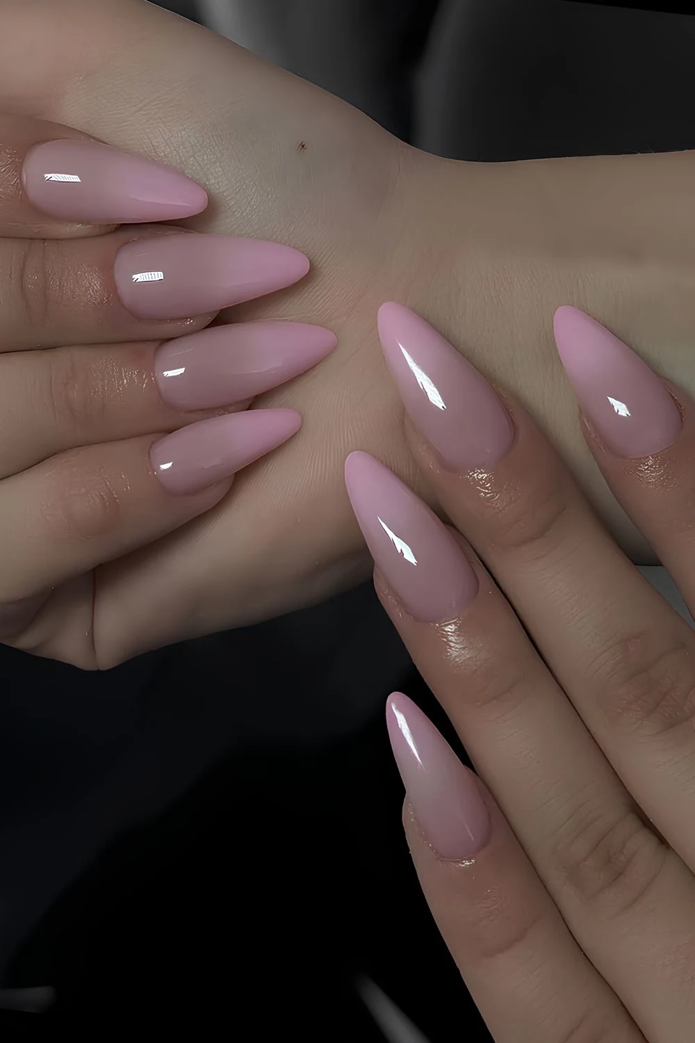 Light pink ombre manicure