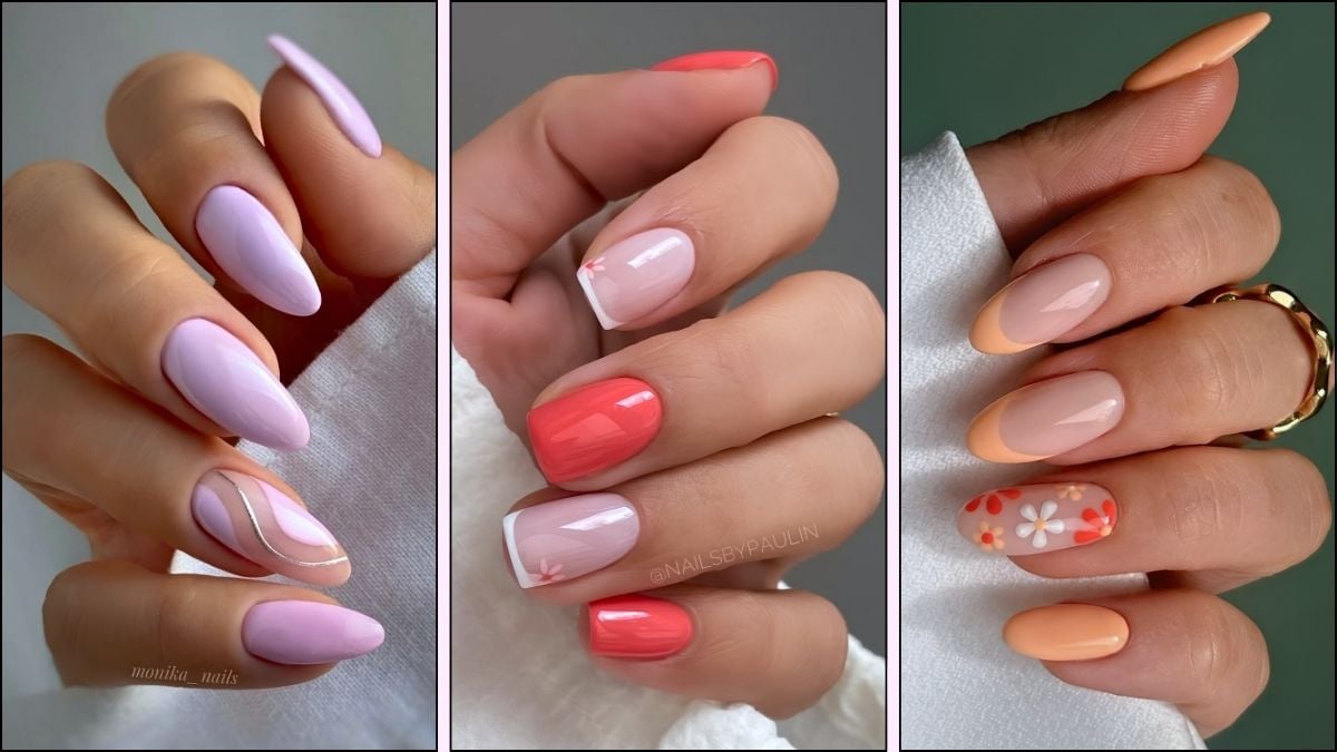 A collage of nail color trends for May