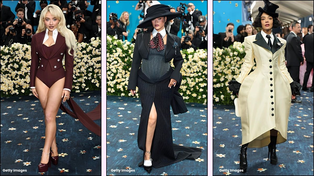 A collage of best Met Gala outfits