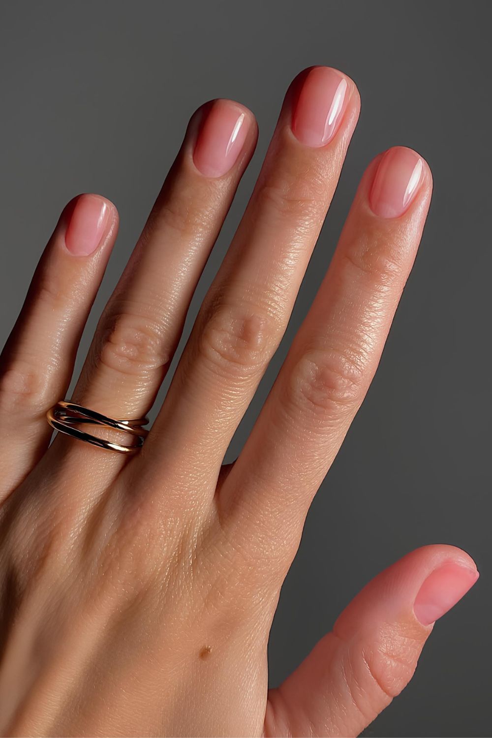 Sheer watery effect nails