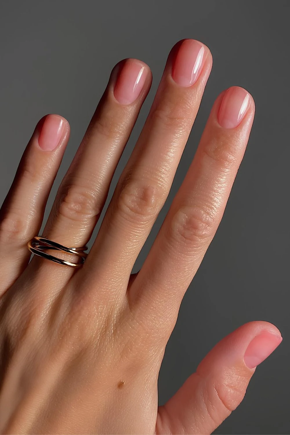 Sheer watery effect nails