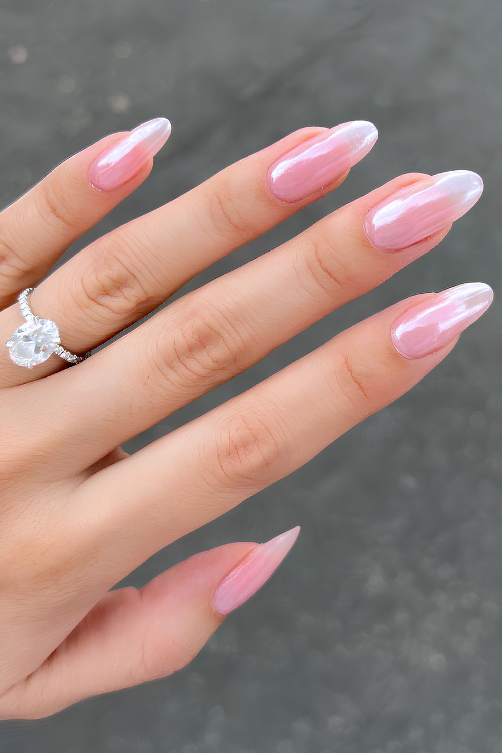 Strawberry glazed donut manicure