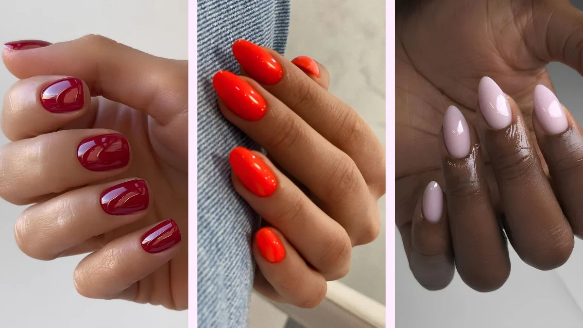 A collage of June nail colors