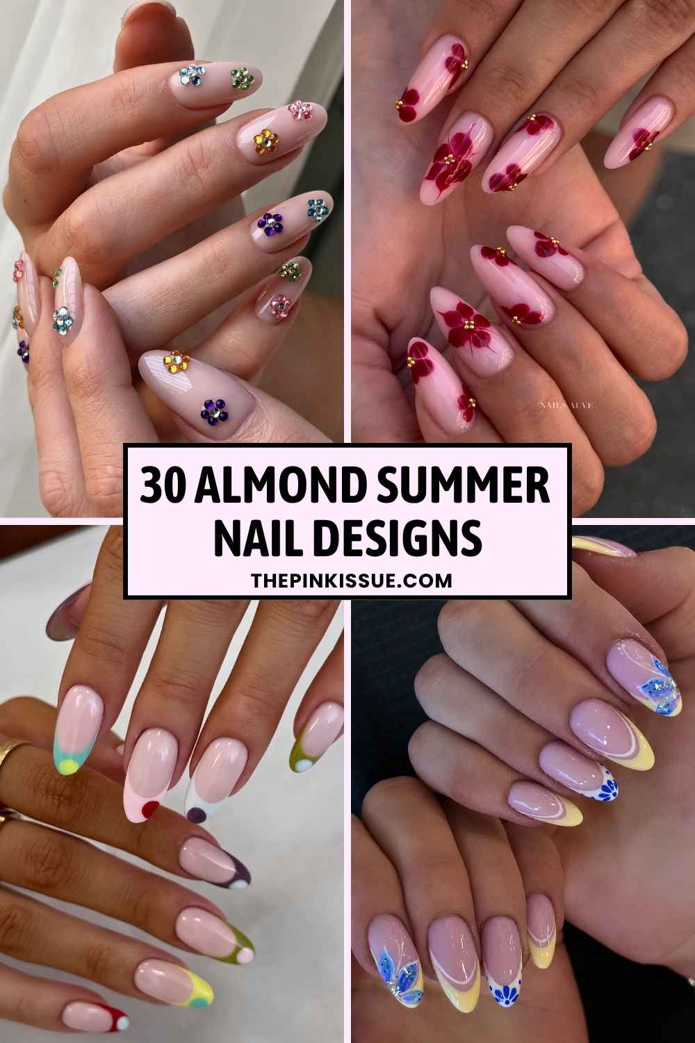 Almond summer nail inspo Pinterest