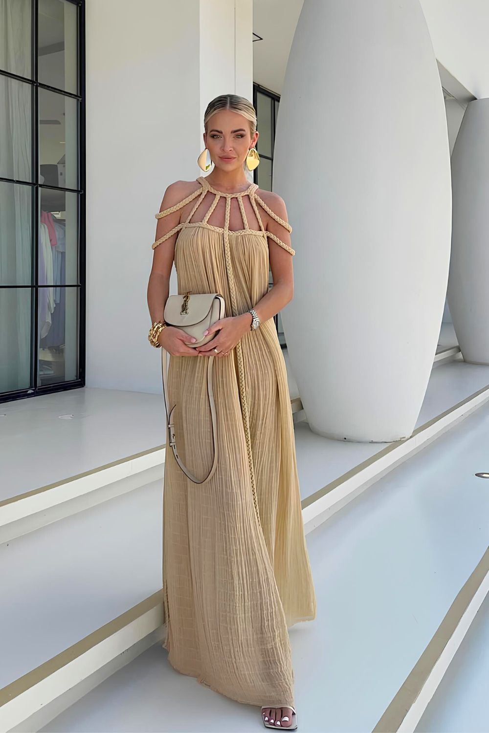 Beige maxi dress