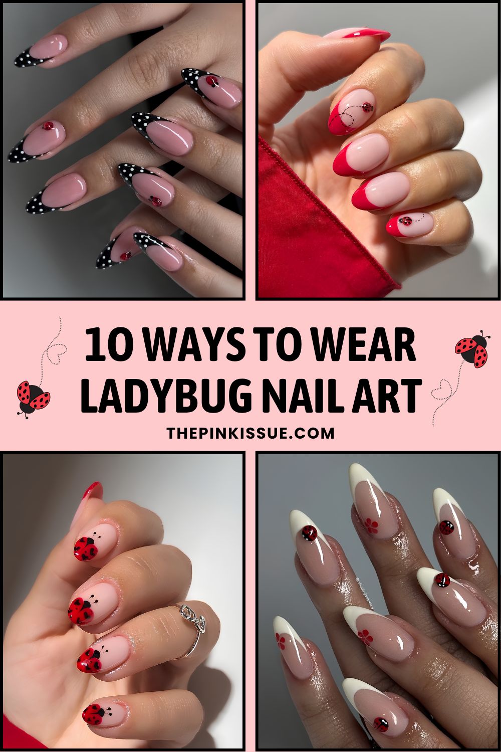 Ladybug nail art ideas pinterest