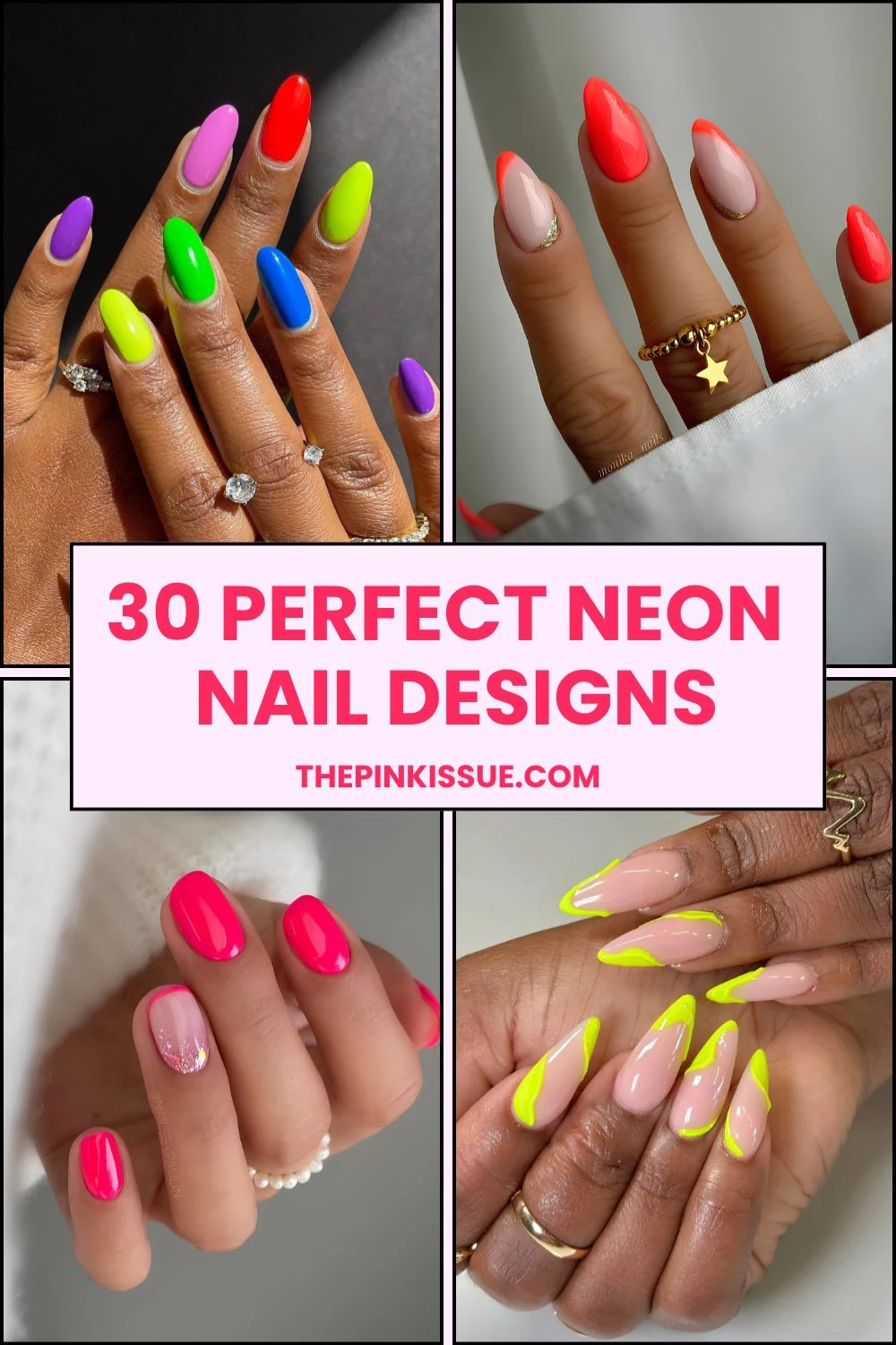 Neon nails designs Pinterest