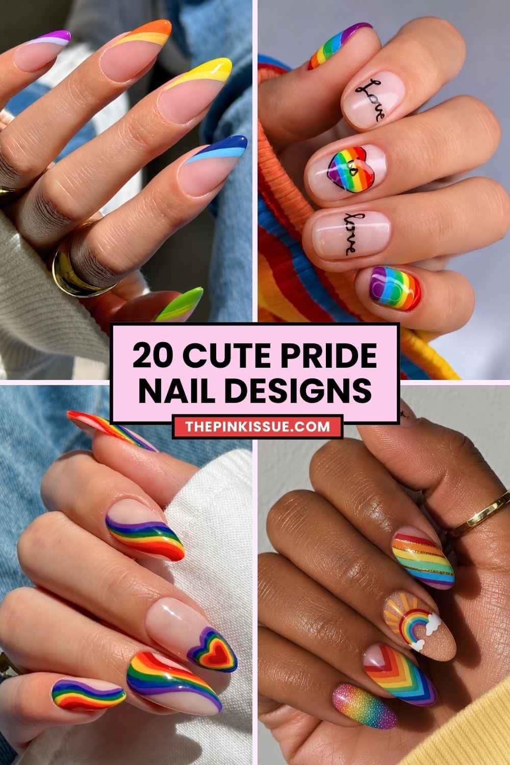 Pride nail ideas Pinterest