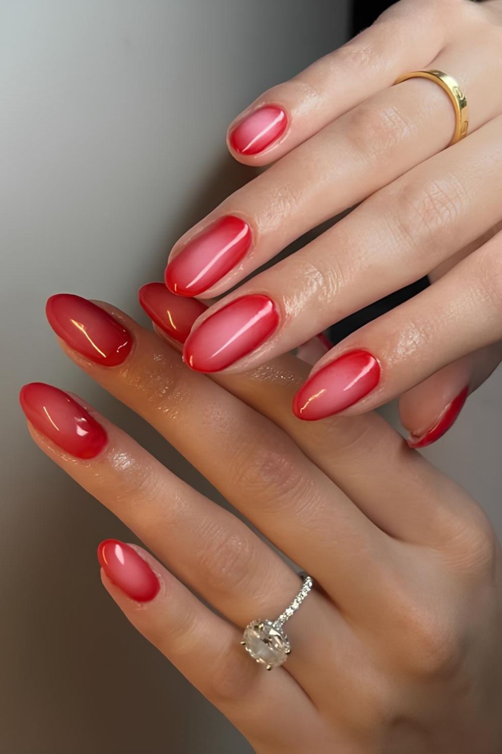 Red aura nails