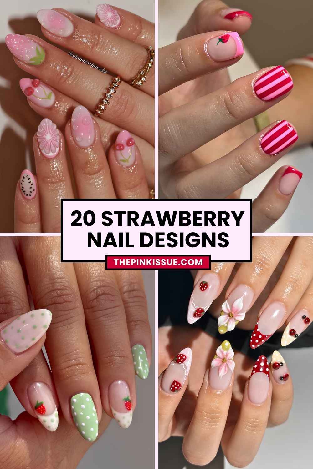 Strawberry nail ideas Pinterest