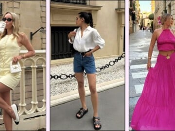 A collage of summer outfit ideas