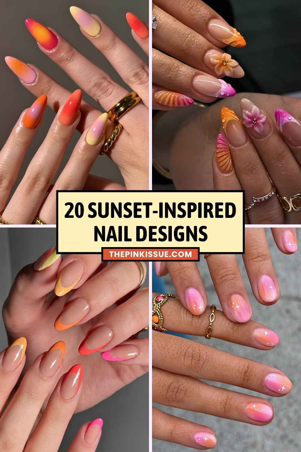 Sunset nail inspo Pinterest
