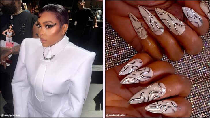 Taraji P. Henson Just Took Metallic 3D Nails to the Next Level