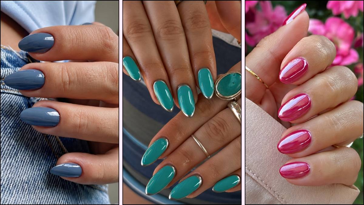 A collage of nail colros for August