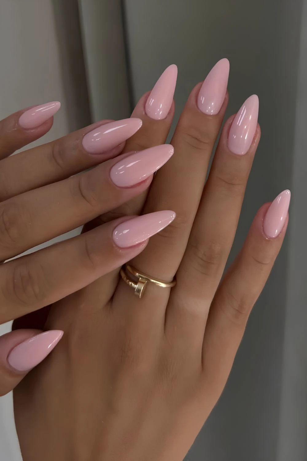 Bright baby pink nails