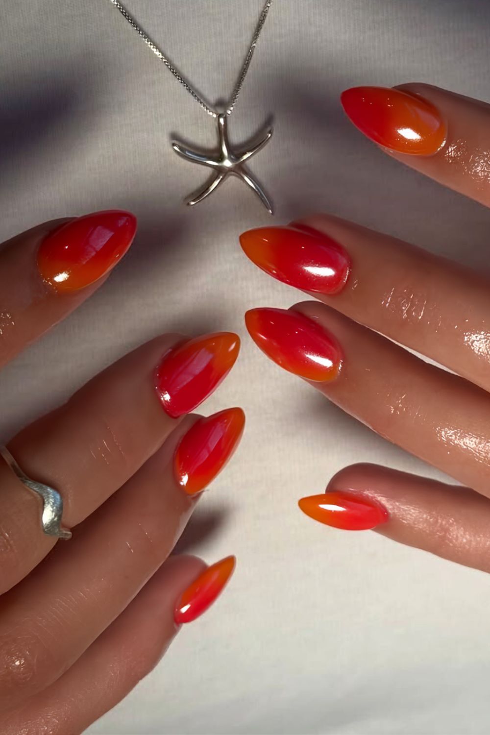 Chrome sunset nails