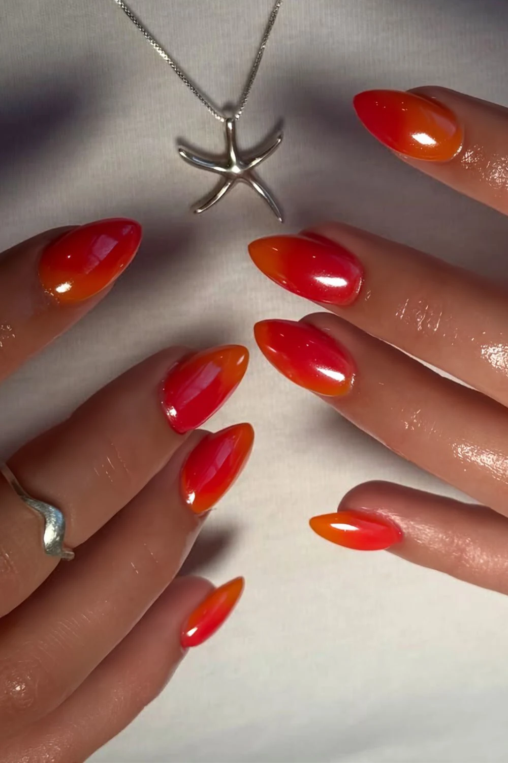Chrome sunset nails