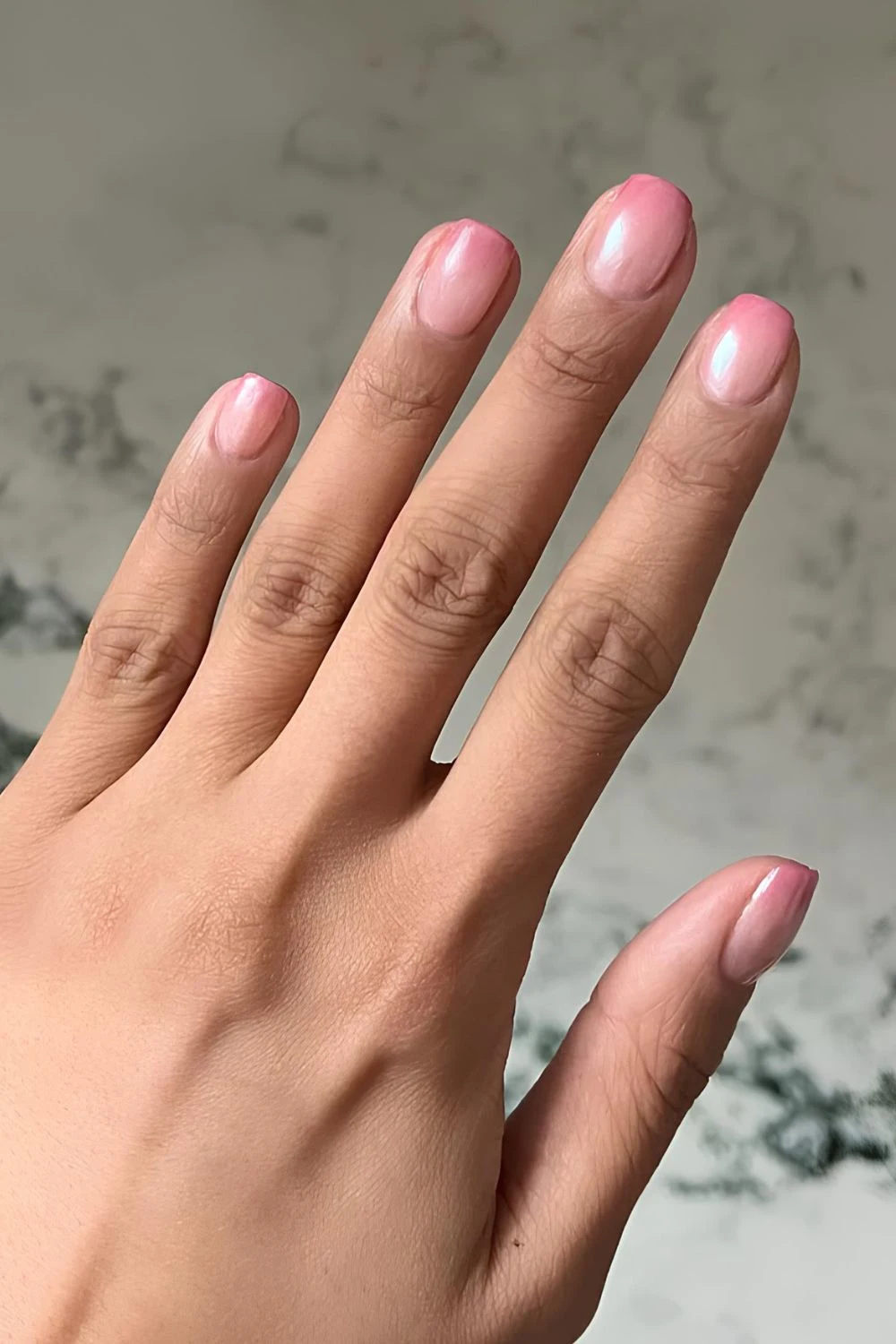 Soft pink ombre nails