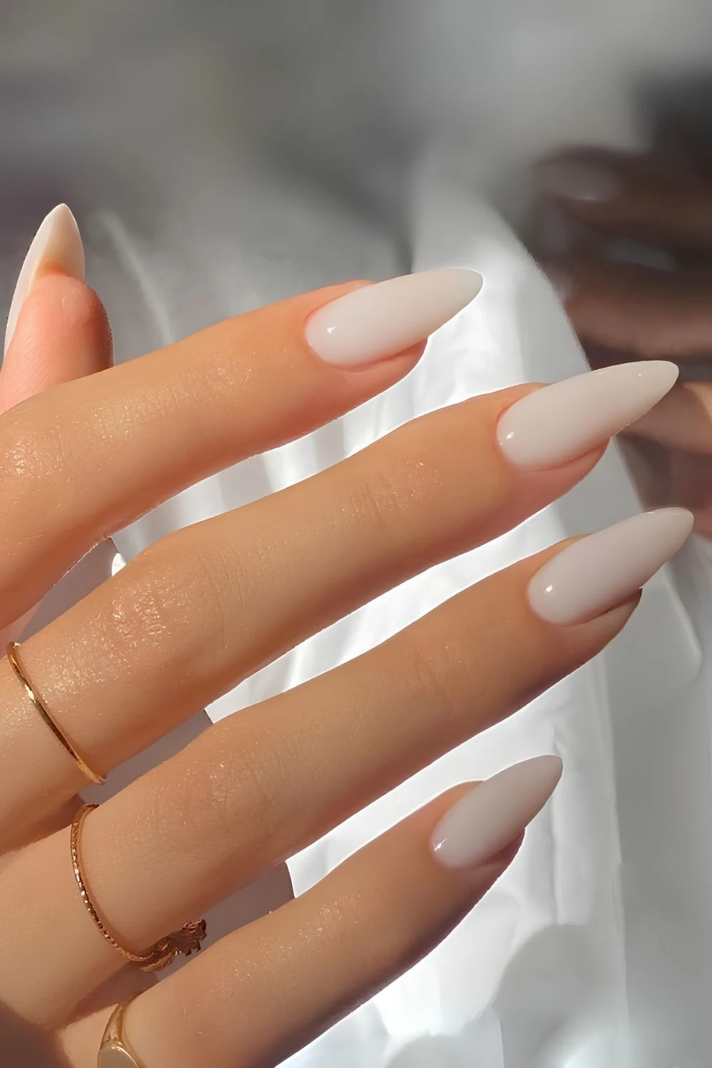 Solid soft white nails