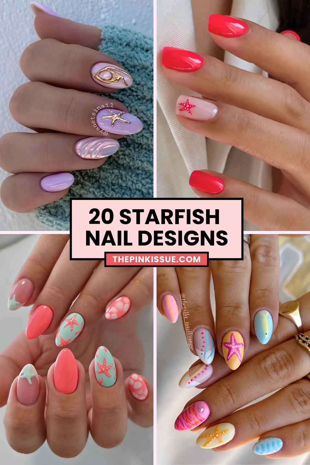 Starfish nail inspo Pinterest