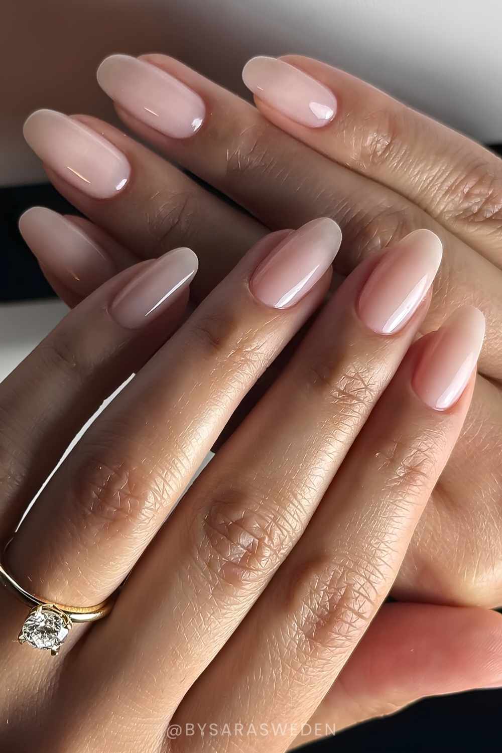 Sheer no makeup manicure