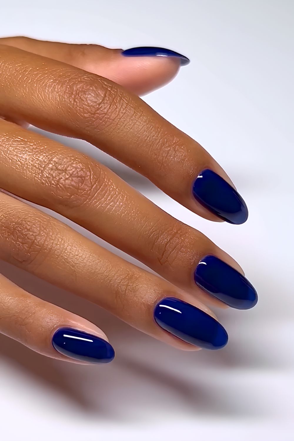 Solid sapphire blue nails 