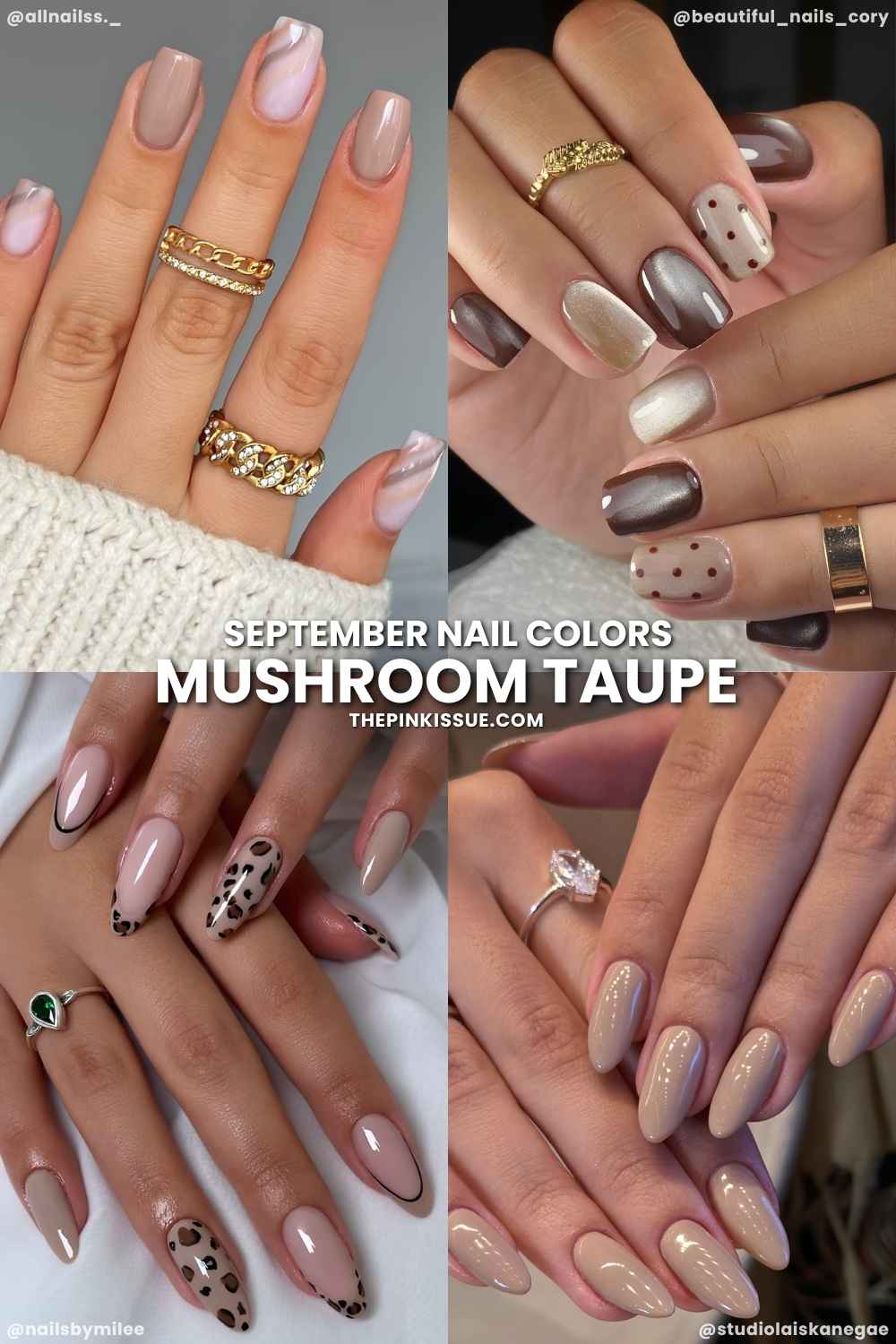 Taupe September nail designs