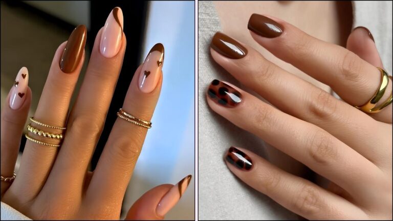 Chestnut brown nail trend