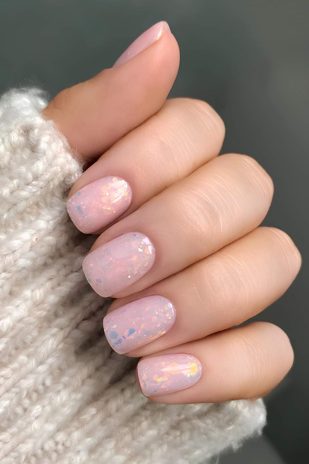 Iridescent opal inspired mani