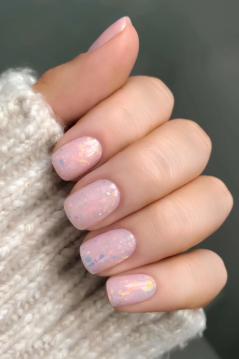 Iridescent opal inspired mani