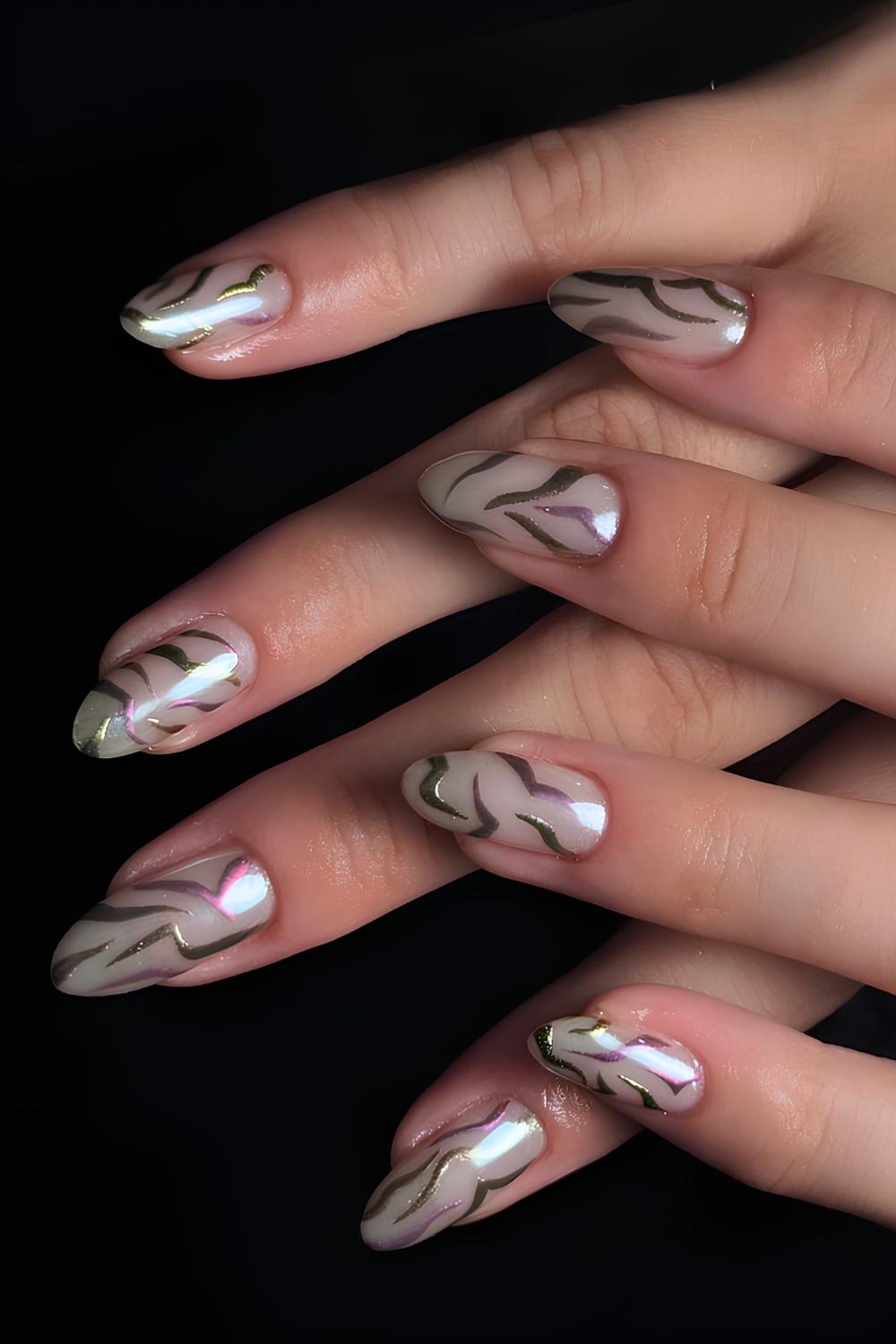 KPop Demon Hunters inspired nails