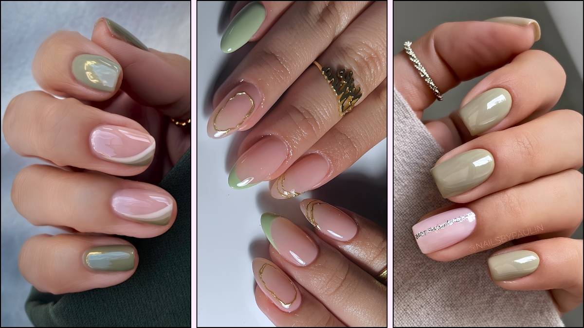 A collage of sga egreen nail designs