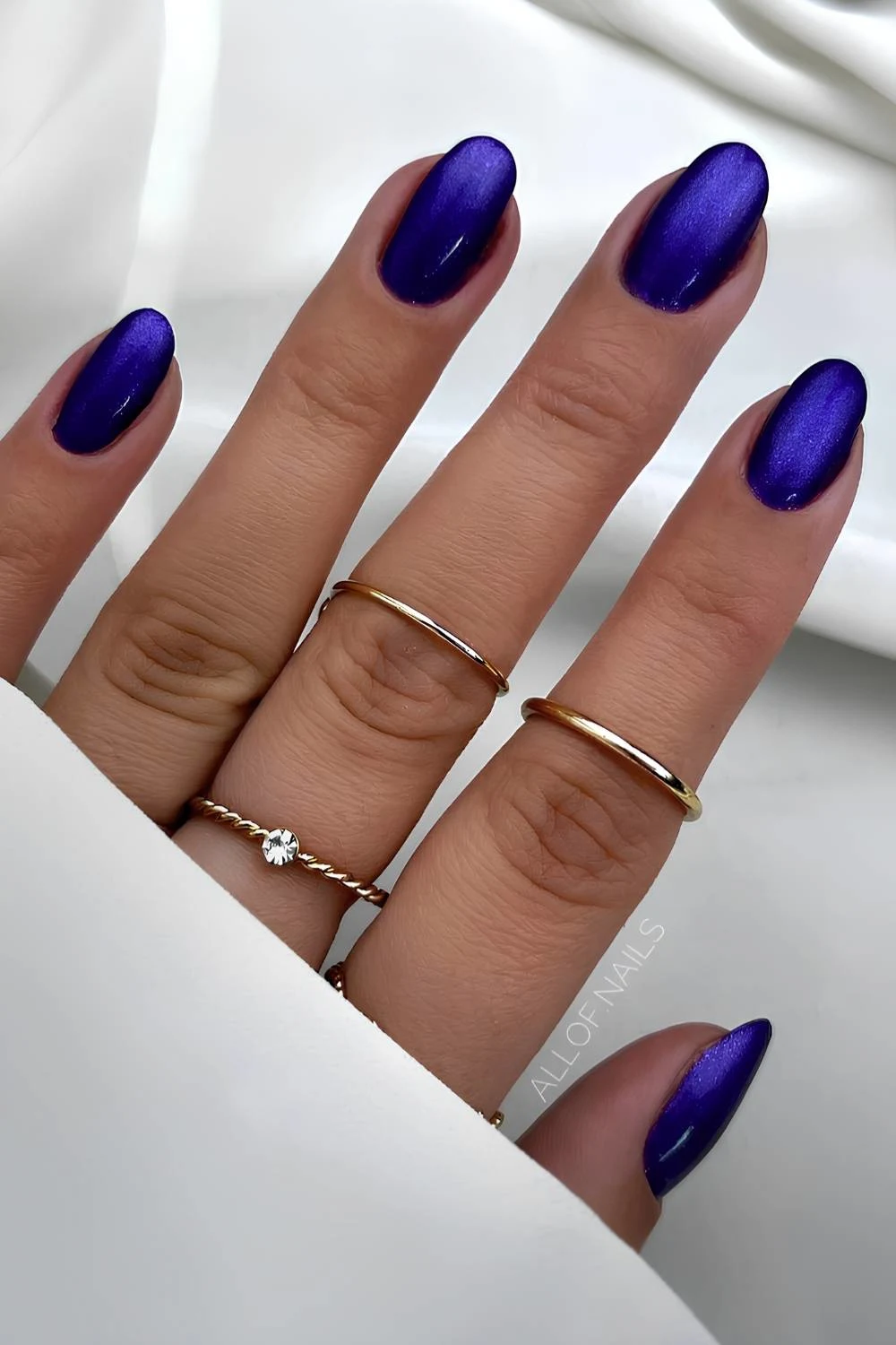 Shimmery tanzanite inspired nails