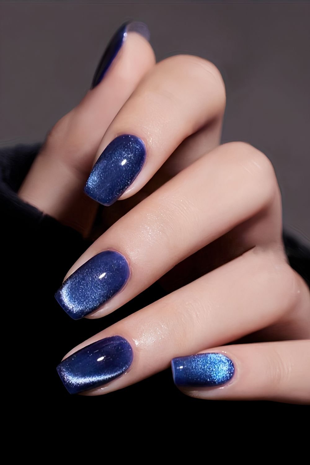 Tanzanite cat eye nails