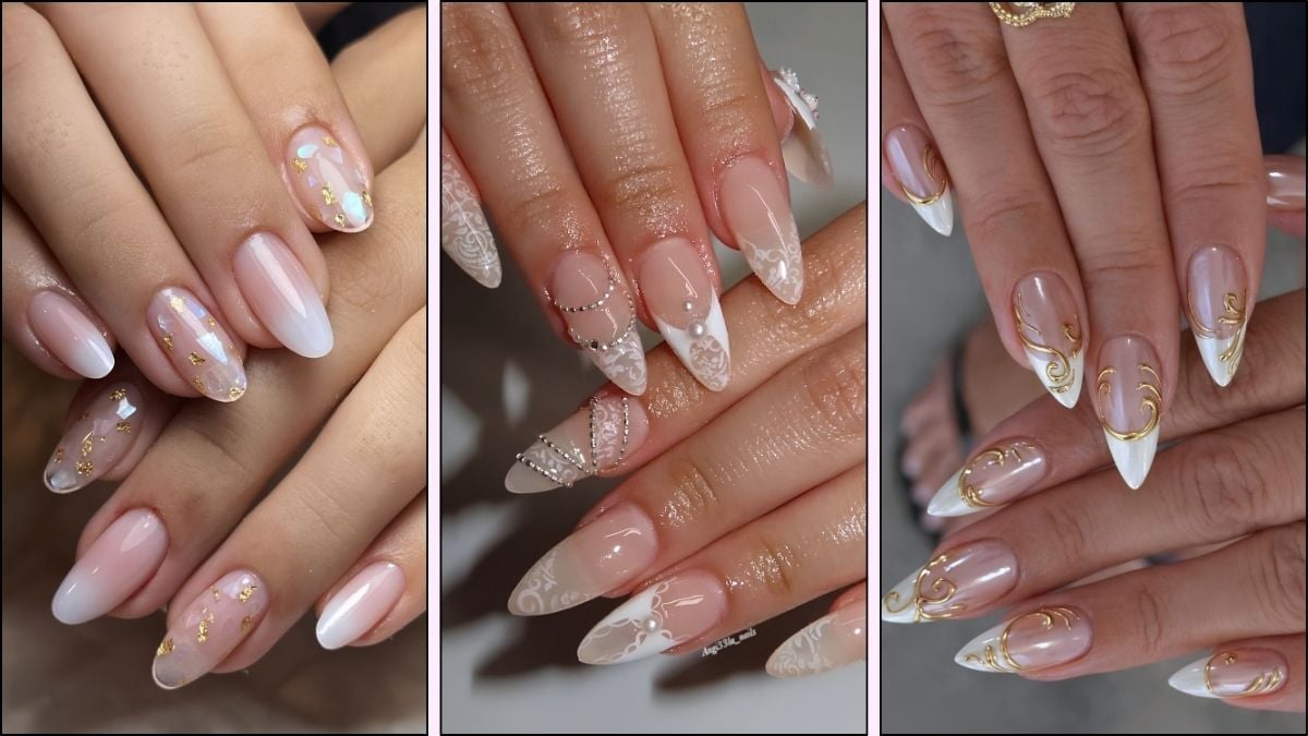 sachin and babi light blue dress 17 Bridal nail ideas for your wedding
