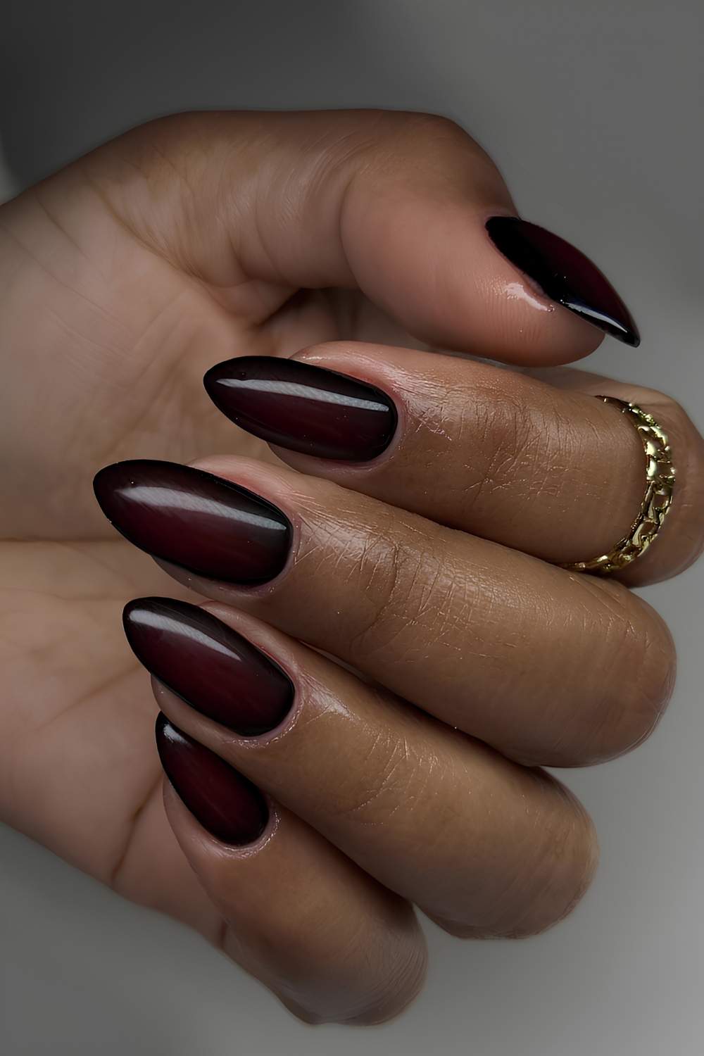 Black cherry aura nails