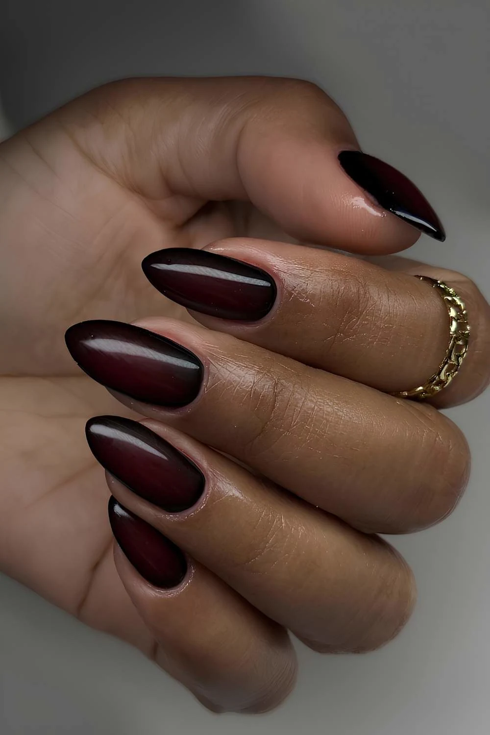 Black cherry aura nails
