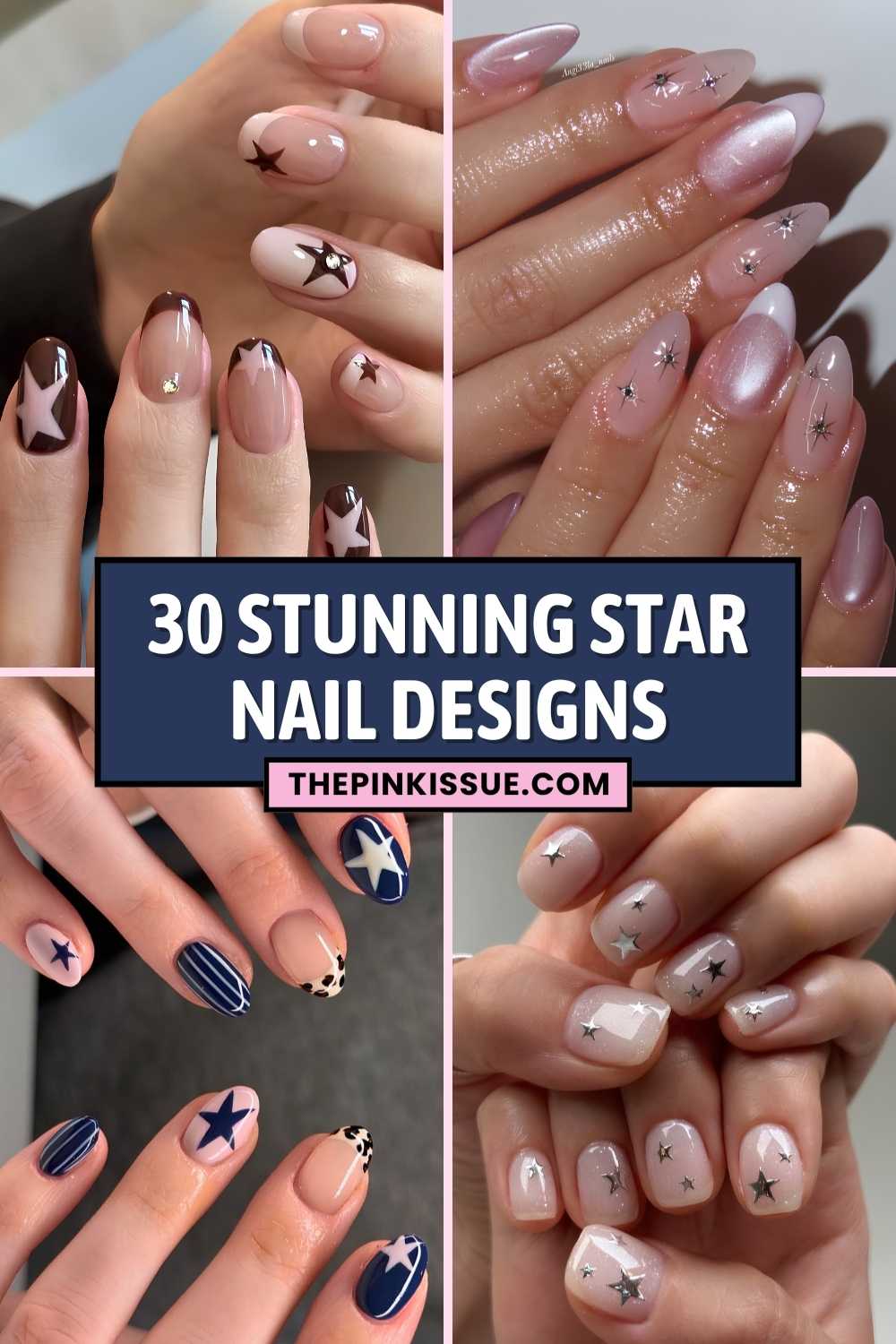 Star nail art inspo Pinterest